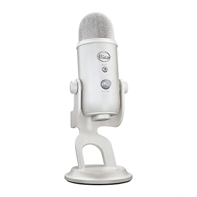 Imagen de Logitech G Blue Yeti Micrófono USB para Streaming de Gaming, Software VO!CE, PC, Podcast, Estudio, Mic Ordenador, Temas únicos Streamlabs, Acabado Edición Especial Blanco