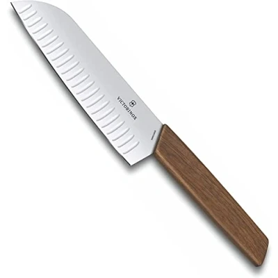 Imagen de Victorinox, Swiss Modern, coltello Santoku in confezione regalo, 17 cm, legno di noce, regalo