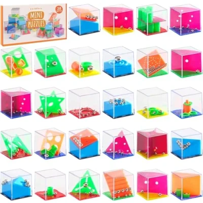 Imagen de THE TWIDDLERS 28 Mini Juegos de Rompecabezas Puzzle Habilidad con Diferentes Niveles, Juego Educativo para Desarrollar Habilidades Motrices, Regalitos Cumpleaños Invitados Niños