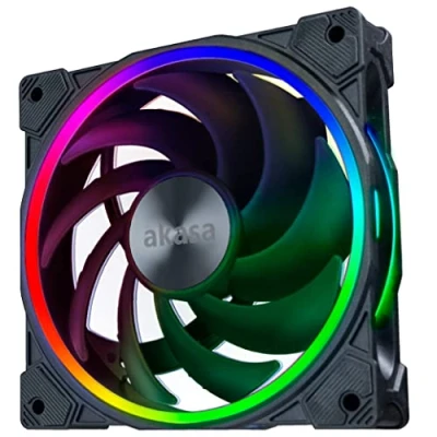 Imagen de Akasa SOHO AR14, 140 mm Addressable RGB PC Fan PWM up to 1800 RPM, 5V 3 Pin ARGB LEDs, Quiet for Computer Cases, CPU Cooler and Heatsink, AK FN119