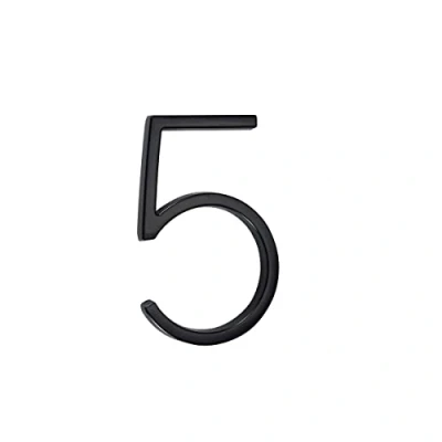Imagen de nanlyiau Números de Casa aleación zinc Para Casas Altura 6in /15,5 cm Numero Exterior Numeros Negro(5)