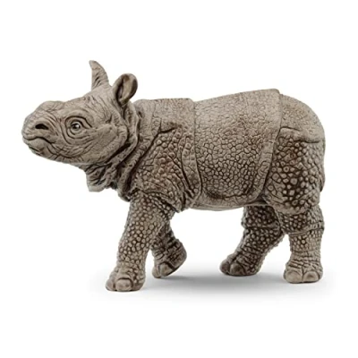 Imagen de Schleich 14860 Cría de rinoceronte indio, a partir 3 años, WILD LIFE figura, 7 x 2 5 cm