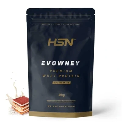Imagen de HSN Evowhey Protein Tiramisú 2Kg = 67 Tomas por Envase Concentrado de Proteína Suero 100% Whey Concentrate (WPC) No GMO, Vegetariano, Sin Gluten ni Soja