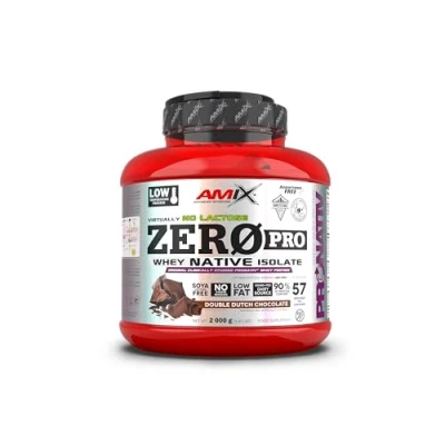 Imagen de AMIX Zeropro Protein Proteína Isolada Gran Aporte de Aminoácidos Sin Azúcar Natural Proteínas para Aumentar Masa Muscular Sabor Doble Chocolate 2 Kg
