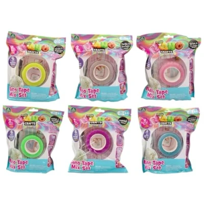 Imagen de Giochi Preziosi Nano Craft cinta Tape de colores ideal para principiantes, crea burbujas decorativas duraderas con adhesiva, pajitas y decoraciones incluidas, niños a partir 6