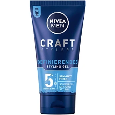 Imagen de Nivea Men Craft Stylers Gel de peinado definidor con acabado semimate, rápido y fácil fijación fuerte, 1 unidad (1 x 150 ml)