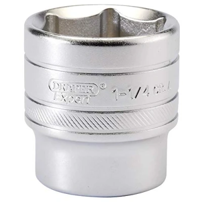 Imagen de Draper 16639 Llave de vaso imperial cromo satinado micro 1/2 pulgada, tamaño 1.1/4 pulgadas
