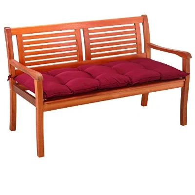 Imagen de Detex Cojín para Banco de jardín Rojo 110x45x8cm Almohadilla sillón Doble Viscoelástico Hidrófugo