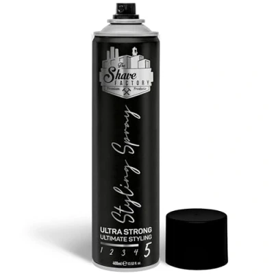 Imagen de The Shave Factory Spray para peinar ultra fuerte 400 ml 13.53 fl oz.
