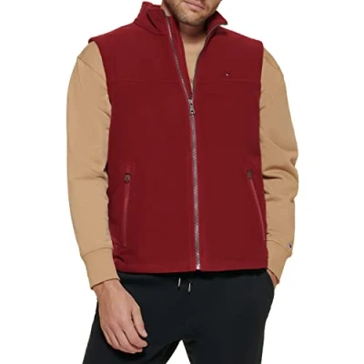 Imagen de Tommy Hilfiger Chaleco polar para hombre, rojo, L