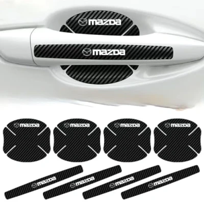 Imagen de DLXYZML Protector de Manija Puerta Auto para Mazda CX 30 2019 2024,Fibra Carbono Manillar Coche Tiradores Pegatinas Piezas