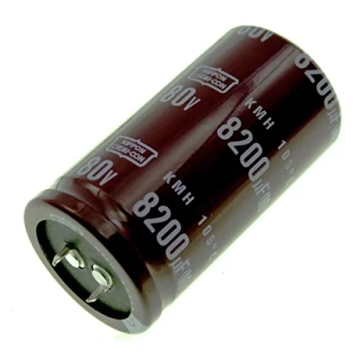 Imagen de Condensador Elko radial 8200µF 80V electrolítico Snap In hasta 105C 8200uF Electrolytic Capacitor from United Chemi Con