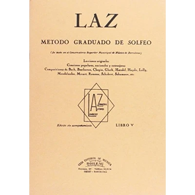 Imagen de Laz Libro V: Método graduado de Solfeo