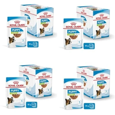 Imagen de ROYAL CANIN x Small Puppy 12 85 g Comida húmeda para Cachorros Especialmente pequeños hasta los 10 Meses de Edad con bocaditos En Salsa Bolsa cartón