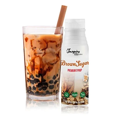 Imagen de The Inspire Food Company Sirope para Bubble Tea 300ml Azúcar moreno Sin colorantes artificiales 100% Vegano y Gluten