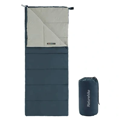 Imagen de Naturehike Sobre Saco de Dormir Fibra Algodón Hueco 3 Estaciones Rectangular para Acampar al Aire Libre Portátil Ultraligero único (Azul)