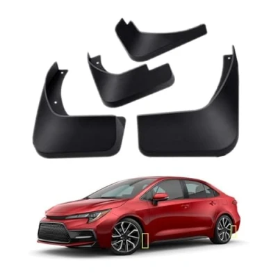Imagen de WXTIE 4 Piezas Faldillas Antibarro, para Toyota Corolla Sedan 2020 2024 Salpicaduras Impermeable Guardabarros Coche Accesorios