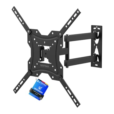 Imagen de GRIFEMA GB1004 Soporte de TV Pared para 26 55&quot;, Girar, Inclinar, Extender y Retraer Mejor Ángulo Visión, Carga hasta 30kg, MAX VESA 400x400mm