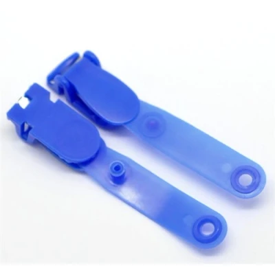 Imagen de CKB LTD 200 x Bleu Plastique Crocodile Clips pour Badge d&#039;identification Porte Sangle 70 13 mm