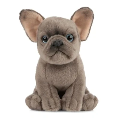Imagen de Living Nature Cachorro de Bulldog Francés, Peluche Perro Suave y Realista, Felpa Ecológica Naturli, 16cm