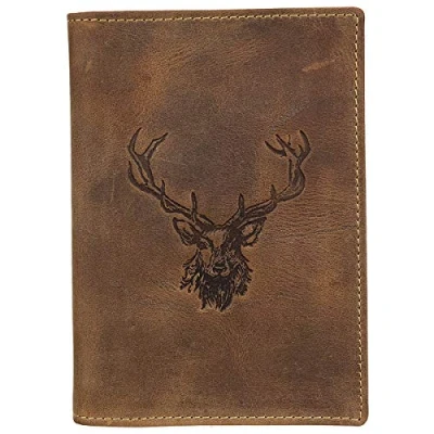 Imagen de Greenburry Carpeta para Documentos de Piel Vacuno, Estilo Vintage, 328B RS Stag Ciervo, marrón, Talla única