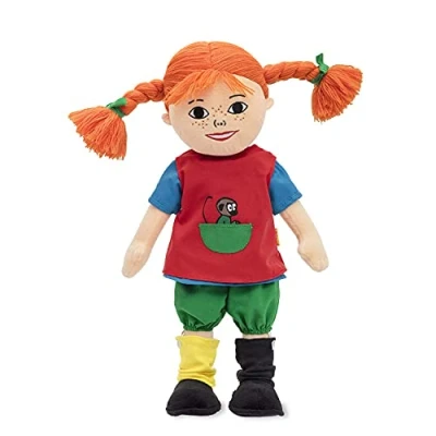 Imagen de Pippi Longstocking Muñeca parlante de 75 años 11 Refranes en 6 Idiomas Muñecas Suaves para niñas y niños Trapo 40 cm Edades 10+ Meses