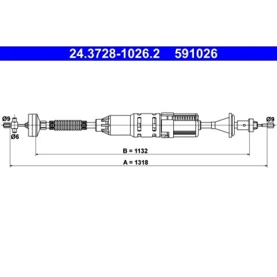Imagen de ATE 24.3728 1026.2 Cable de Embrague con reajuste automático RENAULT: ESPACE 2