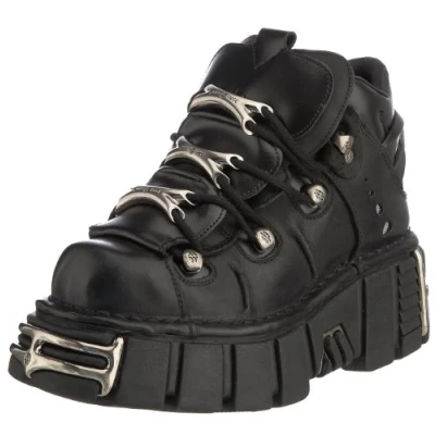 Imagen de New Rock M.106 S1, Zapatos de Cordones Brogue Mujer, Negro, 38.5 EU