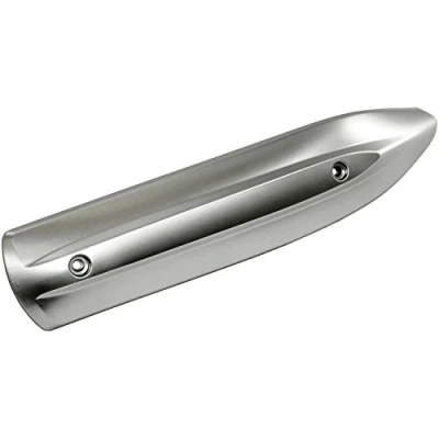 Imagen de one by Camamoto cod 77017504A silenciador de protección contra el calor compatible con yamaha majesty 400cc año 2004 2006 (distancia entre agujeros 268 mm) (cromo satinado)