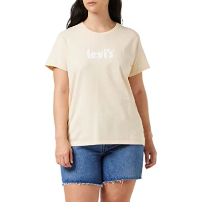 Imagen de Levi&#039;s THE Perfect TEE Camiseta estampada, Mujer, Talla: Small, Seasonal poster logo peach puree