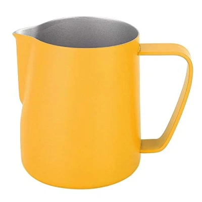Imagen de Jarra Leche, Frothing Pitcher Jug Jug, para Espumar Leche de Acero Inoxidable 350ml, Espumador Café, Recipiente Café con Taza, Utensilios