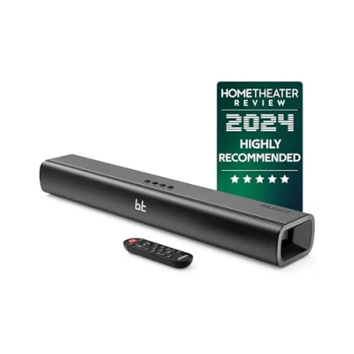 Imagen de Barra de Sonido TV Soundbar Bluetooth 120W Altavoces para 2.1 Home Cinema Barras con HMDI ARC Sound Bar Montaje en Pared Theater Altavoz Smart Majority Naga 60