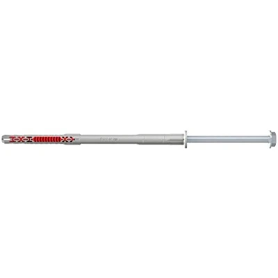 Imagen de fischer DuoXpand 10 x 180 FUS, Tacos universales Tornillo Hexagonal y Disco en U Moldeado (50 Unidades), para un Agarre Fuerte, Ideal Materiales de construcción porosos