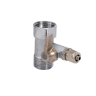 Imagen de Peowuieu Adaptador de Agua AlimentacióN 1/2 Pulgada 1/4 VáLvula Bola Grifo Osmosis Inversa Plata
