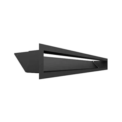 Imagen de Rejilla de ventilación KRATKI AIR aire caliente 9 x 80 cm Negro escape para chimeneas Entrada en un ángulo 45 grados