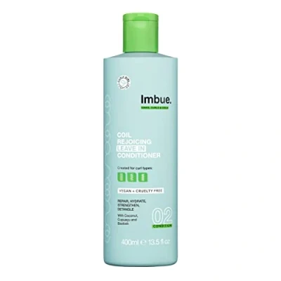 Imagen de Imbue Coil Rejoicing Leave In Acondicionador vegano y rizado Girl obediente, blanco