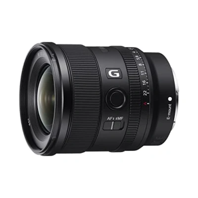 Imagen de Sony SEL20F18G Objetivo Gran Angular (G Lens, 20 mm F1.8, Full Frame, para Video y Paisaje, Montura E, Dos Elementos AA Advanced Aspherical 3 Ed Extra Low Dispersion), Negro