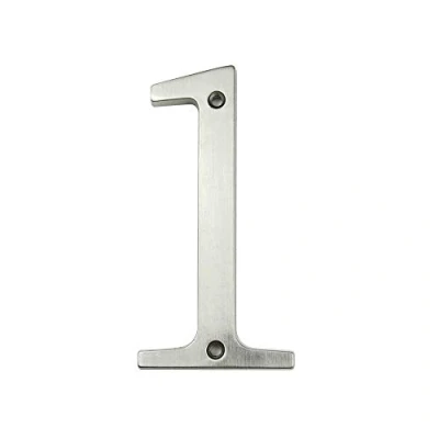 Imagen de HASWARE Letrero con número de casa, 4 pulgadas (10 cm), números puerta modernos, placa señalización, dirección aleación zinc (1, Plata)