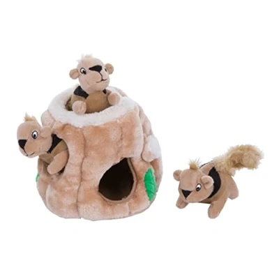 Imagen de Outward Hound Hide A Squirrel Juguete con ardillas de peluche Para perros Pequeño