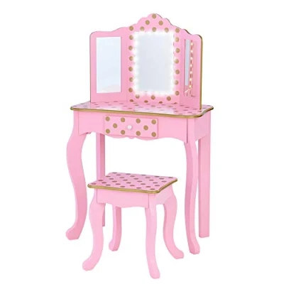 Imagen de Teamson Kids Imitacion Tocador Espejo Y Luz LED para Niños Rosa/Oro Rosa TD 11670LL
