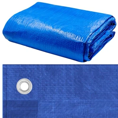 Imagen de Lona Tejida con Ojales Reforzados, Cubierta Protectora, de construcción, Impermeable, Resistente a desgarros UV, Multiuso, para Exteriores y jardín, Robusta (Azul 60 g/m², 2x3 m)