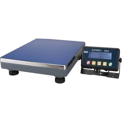 Imagen de G&amp;G PSE 200 kg/10 g báscula de Plataforma para Paquetes, 38 x 32 cm, Superficie pesaje Aluminio Fundido, pies Ajustables, Digital