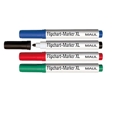 Imagen de MAUL Marcador de rotafolio, Set rotuladores para pizarra (2,0 2,5 mm, 4 unidades)