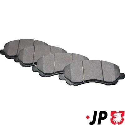 Imagen de JP GROUP 5063600910 Juego de pastillas freno Eje delantero con avisador acústico desgaste DODGE: Caliber, Avenger Berlina, JEEP: Compass