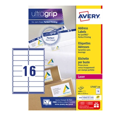 Imagen de Avery White Address Label Laser L7162 Etiqueta para dirección Color blanco