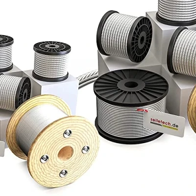 Imagen de DQPP 50m acero inoxidablecuerda de alambrecable 3mm Hebra: 7x7