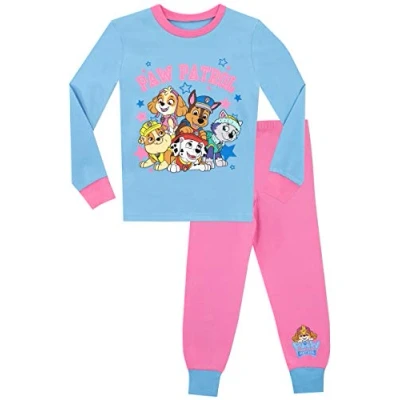Imagen de Paw Patrol Pijamas para Niñas Chase Marshall Skye Everest Ajuste Ceñido Multicolor 5 6 años