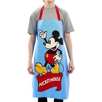 Imagen de Funko UT DI05741 Disney Classic Blue Mickey Mouse Apron, Cotton, Multi Colour, One Size