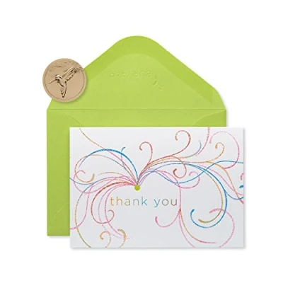 Imagen de Papyrus Swirl Tarjetas de agradecimiento en caja 14 unidades, color