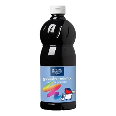 Imagen de Lefranc Bourgeois Redimix Gouache liquida, Negro, 1 l (Paquete de 1), 1000